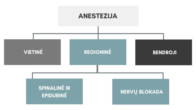 Anestezija. Narkozė. Rūšys, Saugi.